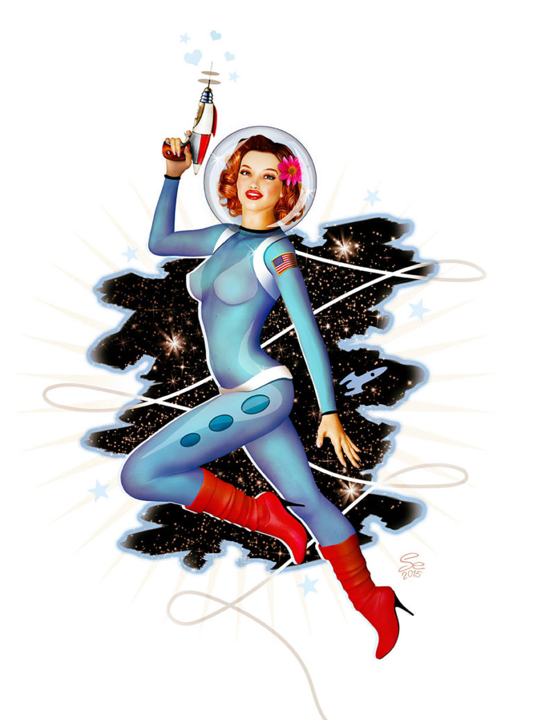 Space Pinup 1 Digital Girlies